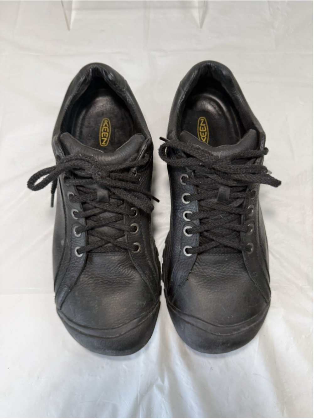 KEEN Briggs II black Leather Comfort Walking Shoes Mens Size 11.5